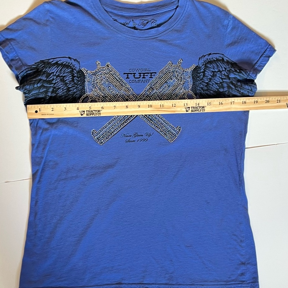 Cowgirl Tuff Purple Short Sleeve Shirt - Picture 6 of 9